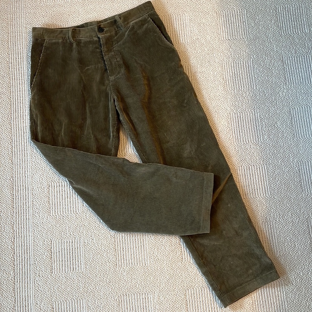 Assembly New York green corduroy pants mens